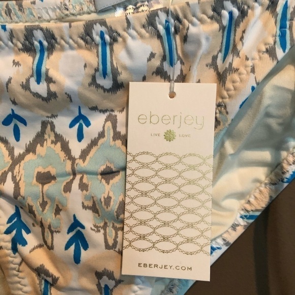 NWT Eberjey Bleached Blues Kate‎ Bikini Bottom Size Large - Picture 4 of 7